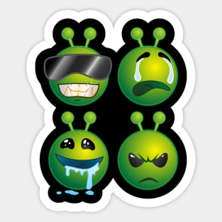Alien Emojis Sticker